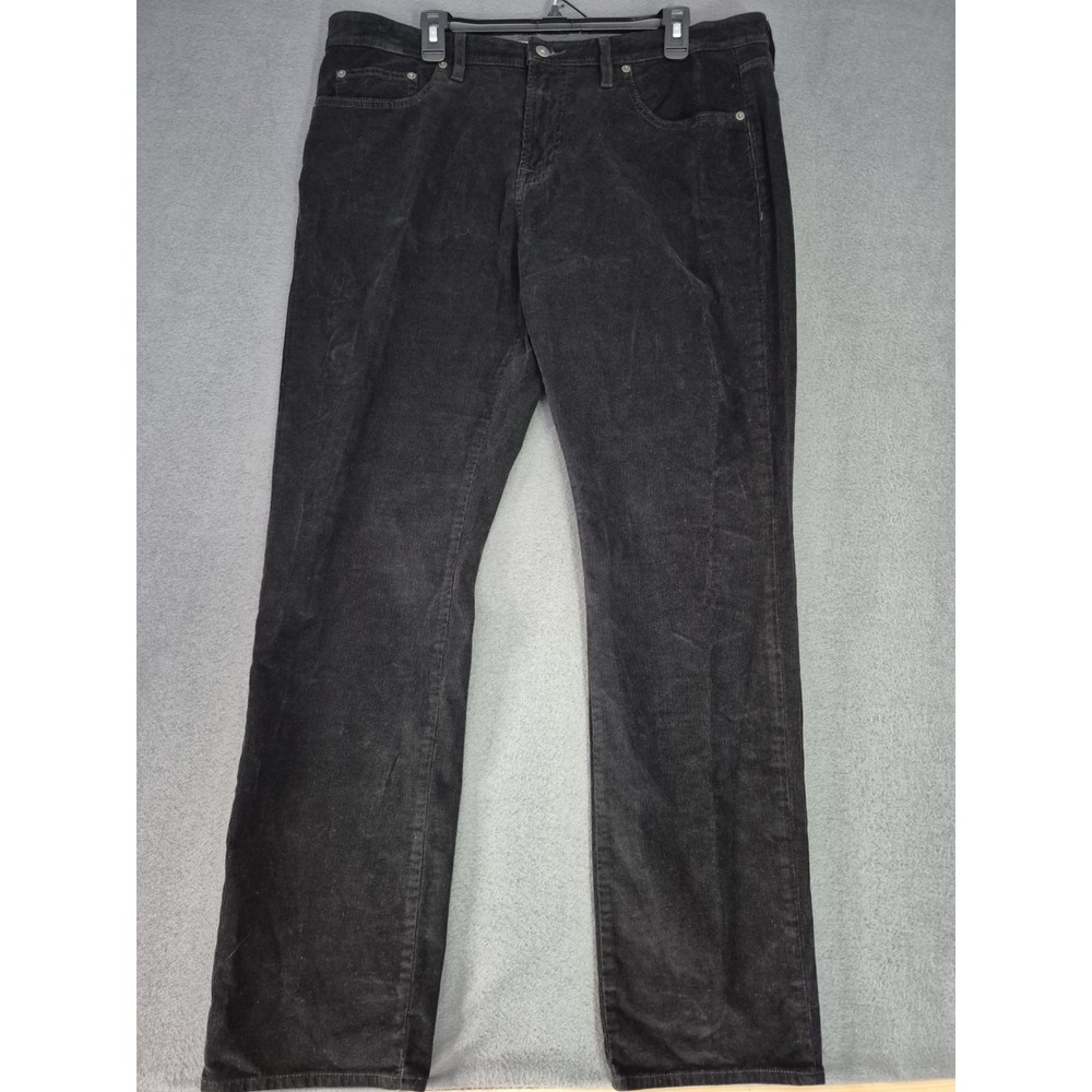 Cremieux Corbin Stretch Corduroy Men's 38x32 Straight Pants Black NEW!